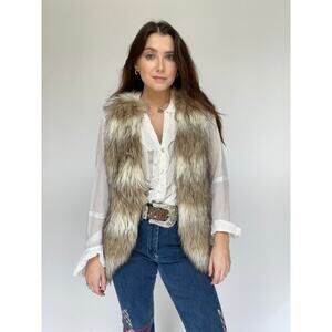Skies Are Blue Faux Fur Vest - Women’s Size Large